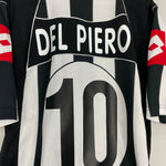 Shop 2002/03 JUVENTUS DEL PIERO #10 HOME SHIRT (M) LOTTO, classic football shirts, vintage football shirts & retro soccer jerseys at Cult Kits