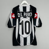 Shop 2002/03 JUVENTUS DEL PIERO #10 HOME SHIRT (M) LOTTO, classic football shirts, vintage football shirts & retro soccer jerseys at Cult Kits