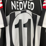 Shop 2002/03 JUVENTUS NEDVED #11 HOME SHIRT (L) LOTTO, classic football shirts, vintage football shirts & retro soccer jerseys at Cult Kits