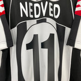 Shop 2002/03 JUVENTUS NEDVED #11 HOME SHIRT (L) LOTTO, classic football shirts, vintage football shirts & retro soccer jerseys at Cult Kits