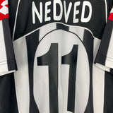 Shop 2002/03 JUVENTUS NEDVED #11 HOME SHIRT (L) LOTTO, classic football shirts, vintage football shirts & retro soccer jerseys at Cult Kits