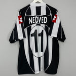 Shop 2002/03 JUVENTUS NEDVED #11 HOME SHIRT (L) LOTTO, classic football shirts, vintage football shirts & retro soccer jerseys at Cult Kits