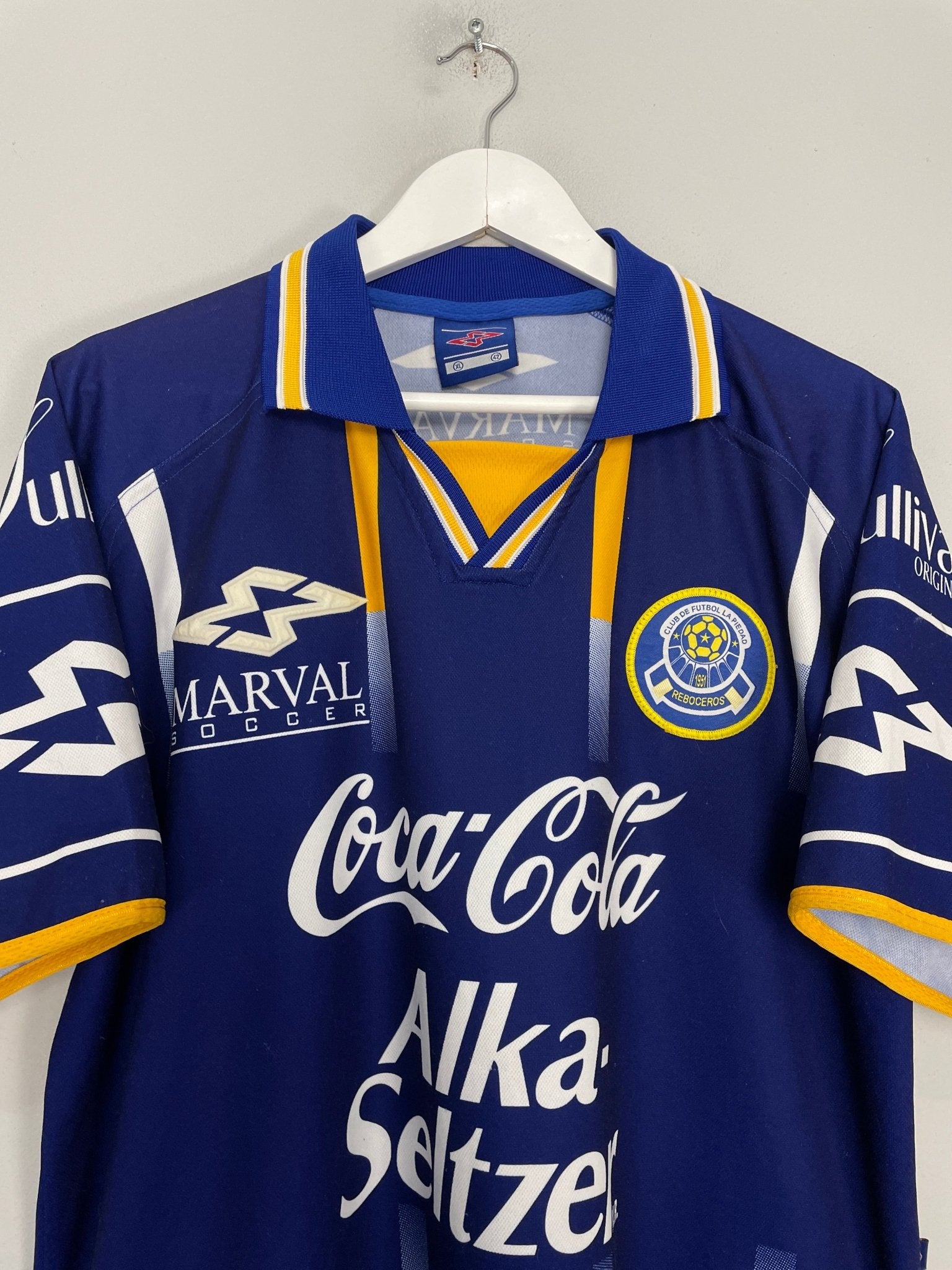 Shop 2002/03 LA PIEDAD FC HOME SHIRT (XL) MARVAL, classic football shirts, vintage football shirts & retro soccer jerseys at Cult Kits