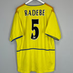 Shop 2002/03 LEEDS UNITED RADEBE #5 AWAY SHIRT (XL) NIKE, classic football shirts, vintage football shirts & retro soccer jerseys at Cult Kits