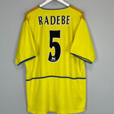 Shop 2002/03 LEEDS UNITED RADEBE #5 AWAY SHIRT (XL) NIKE, classic football shirts, vintage football shirts & retro soccer jerseys at Cult Kits