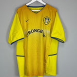 Shop 2002/03 LEEDS UNITED RADEBE #5 AWAY SHIRT (XL) NIKE, classic football shirts, vintage football shirts & retro soccer jerseys at Cult Kits