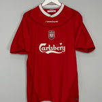 Shop 2002/03 LIVERPOOL BAROS #5 HOME SHIRT (L) REEBOK, classic football shirts, vintage football shirts & retro soccer jerseys at Cult Kits