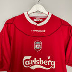 Shop 2002/03 LIVERPOOL BAROS #5 HOME SHIRT (L) REEBOK, classic football shirts, vintage football shirts & retro soccer jerseys at Cult Kits
