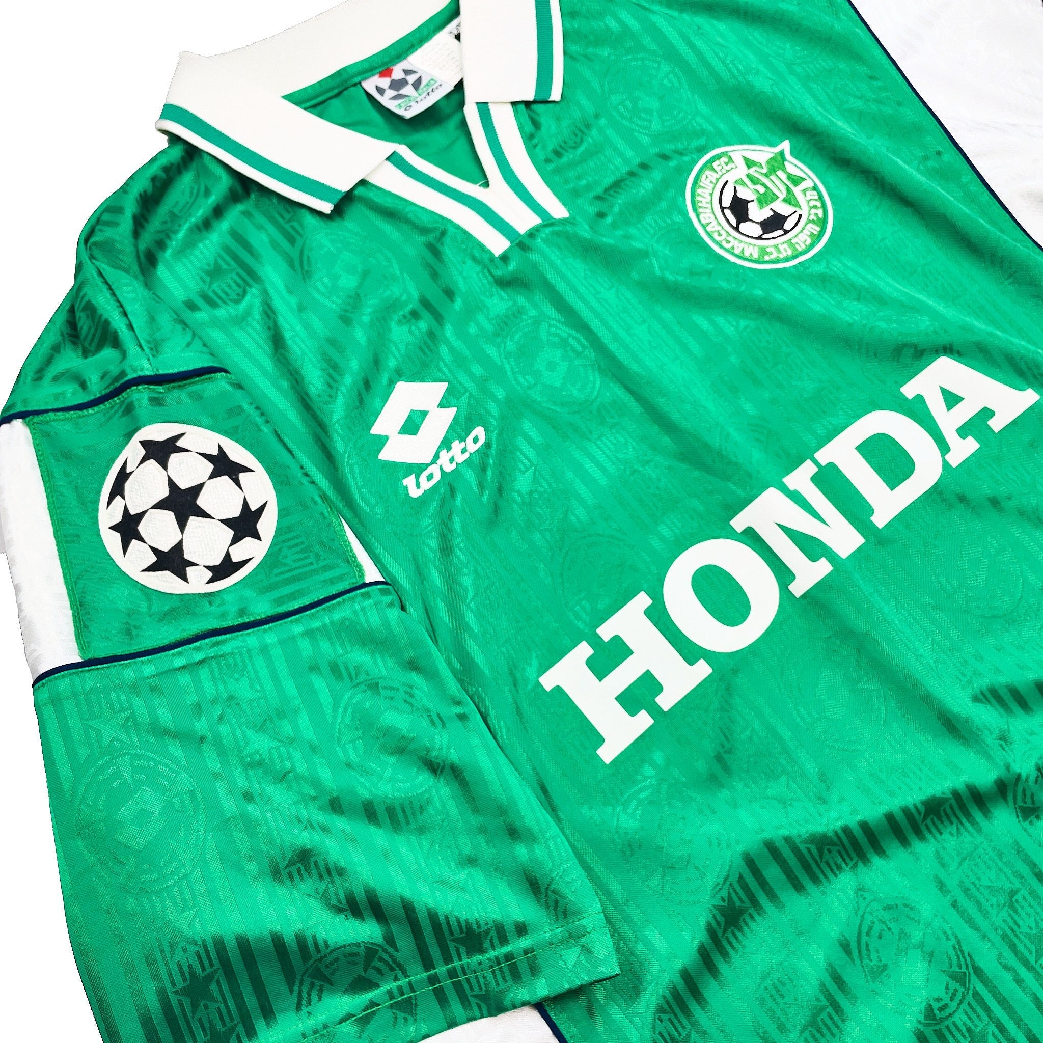 Buy 2002/03 MACCABI HAIFA ISRAILEVISH 18 *MATCH WORN VS MANCHESTER UNITED* C/L HOME SHIRT (L/XL) LOTTO ~ Free worldwide shipping available ~ Authentic Vintage Football Shirts from Cult Kits