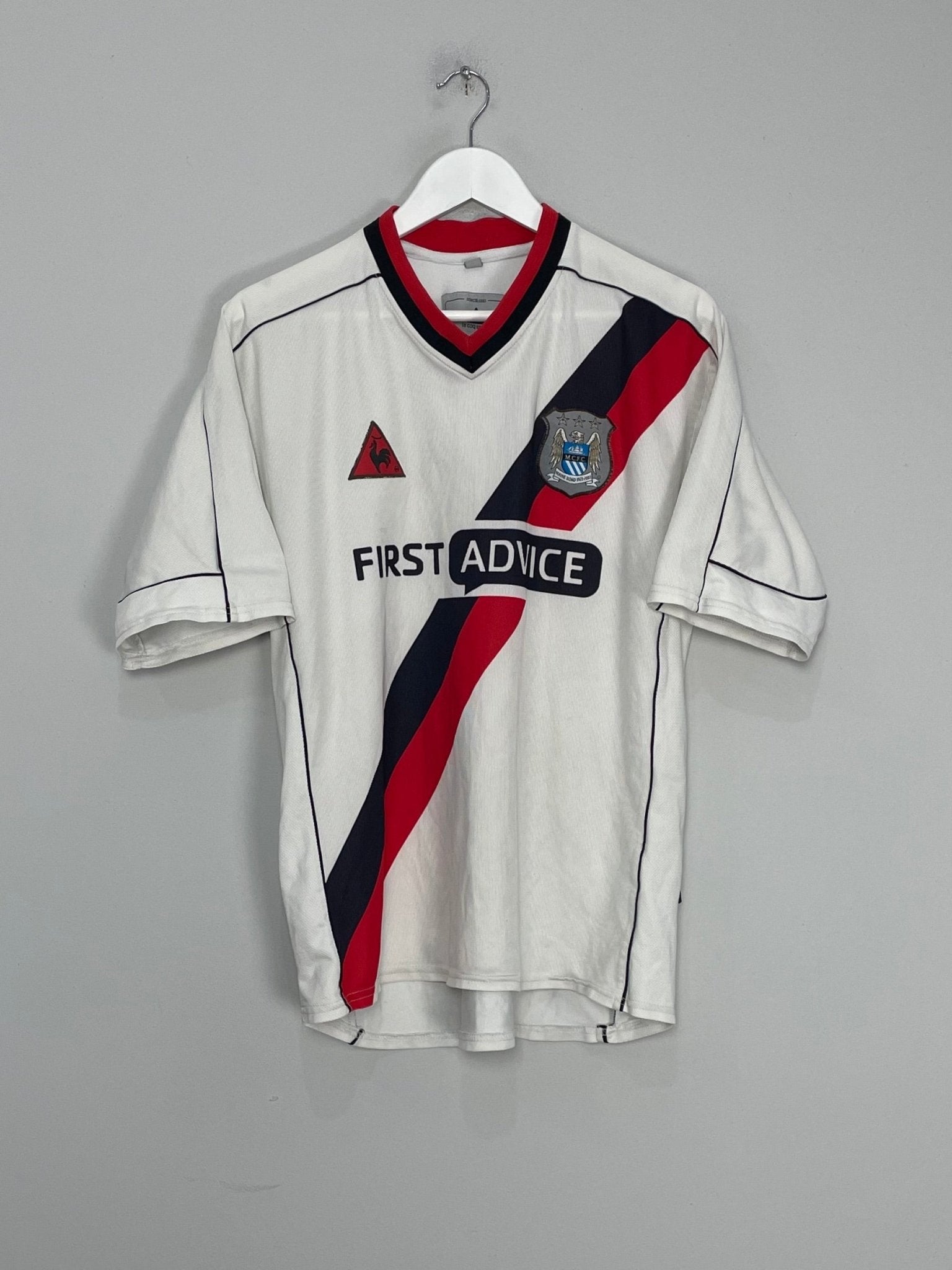 Shop 2002/03 MANCHESTER CITY AWAY SHIRT (L) LE COQ, classic football shirts, vintage football shirts & retro soccer jerseys at Cult Kits