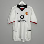 Shop 2002/03 MANCHESTER UNITED **BECKAHM** #7 AWAY SHIRT (M) NIKE, classic football shirts, vintage football shirts & retro soccer jerseys at Cult Kits