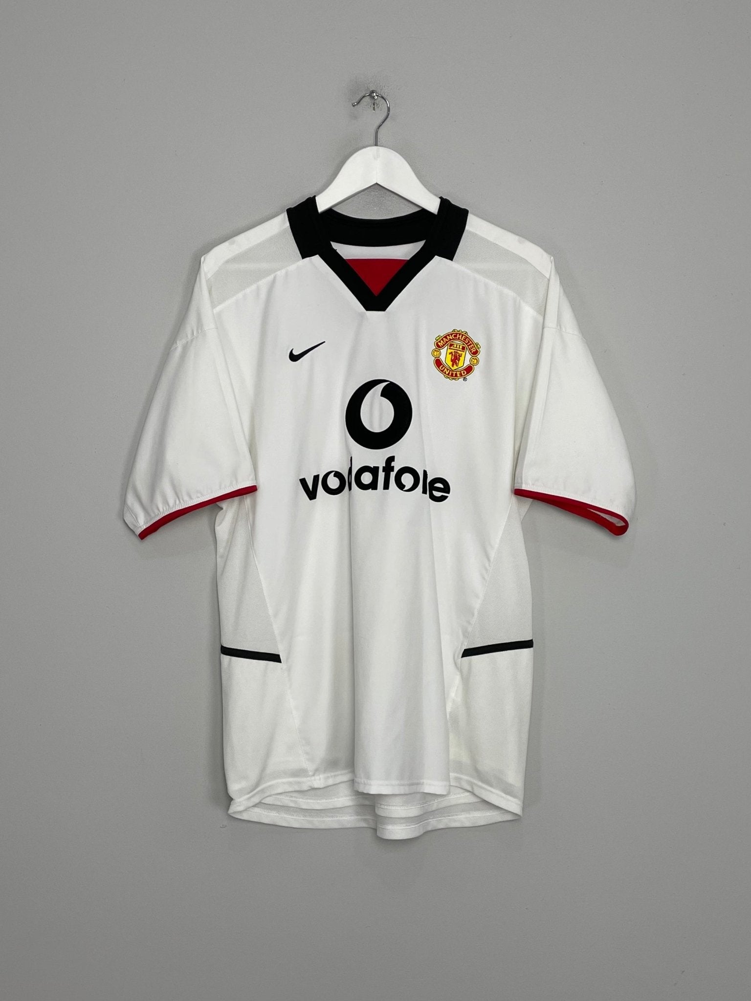 Shop 2002/03 MANCHESTER UNITED **BECKAHM** #7 AWAY SHIRT (M) NIKE, classic football shirts, vintage football shirts & retro soccer jerseys at Cult Kits