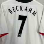 Shop 2002/03 MANCHESTER UNITED **BECKAHM** #7 AWAY SHIRT (M) NIKE, classic football shirts, vintage football shirts & retro soccer jerseys at Cult Kits