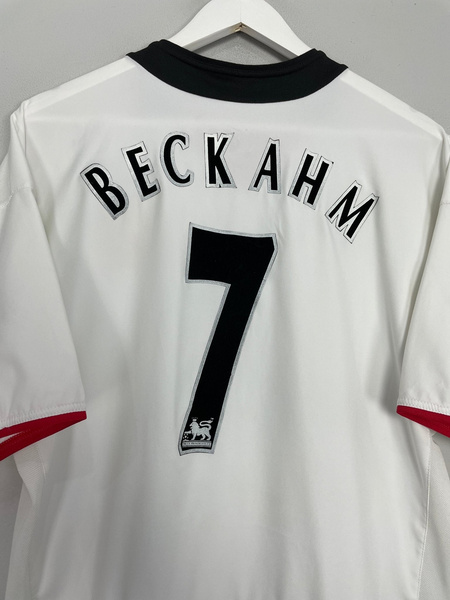 Shop 2002/03 MANCHESTER UNITED **BECKAHM** #7 AWAY SHIRT (M) NIKE, classic football shirts, vintage football shirts & retro soccer jerseys at Cult Kits