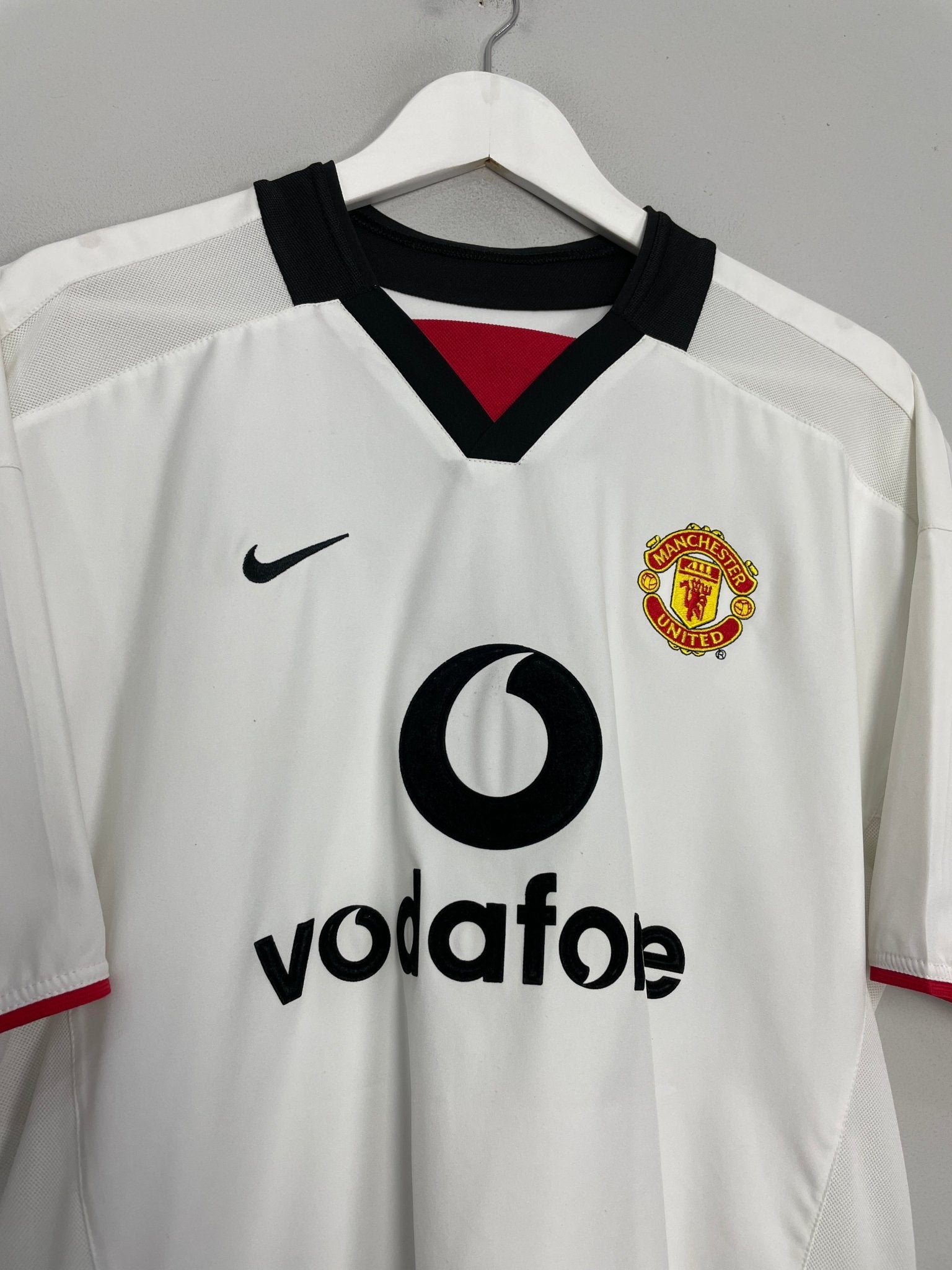 Shop 2002/03 MANCHESTER UNITED **BECKAHM** #7 AWAY SHIRT (M) NIKE, classic football shirts, vintage football shirts & retro soccer jerseys at Cult Kits