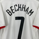 Shop 2002/03 MANCHESTER UNITED BECKHAM #7 AWAY SHIRT (M) NIKE, classic football shirts, vintage football shirts & retro soccer jerseys at Cult Kits