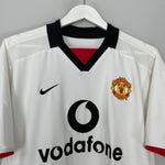 Shop 2002/03 MANCHESTER UNITED BECKHAM #7 AWAY SHIRT (M) NIKE, classic football shirts, vintage football shirts & retro soccer jerseys at Cult Kits