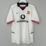 Shop 2002/03 MANCHESTER UNITED BECKHAM #7 AWAY SHIRT (M) NIKE, classic football shirts, vintage football shirts & retro soccer jerseys at Cult Kits