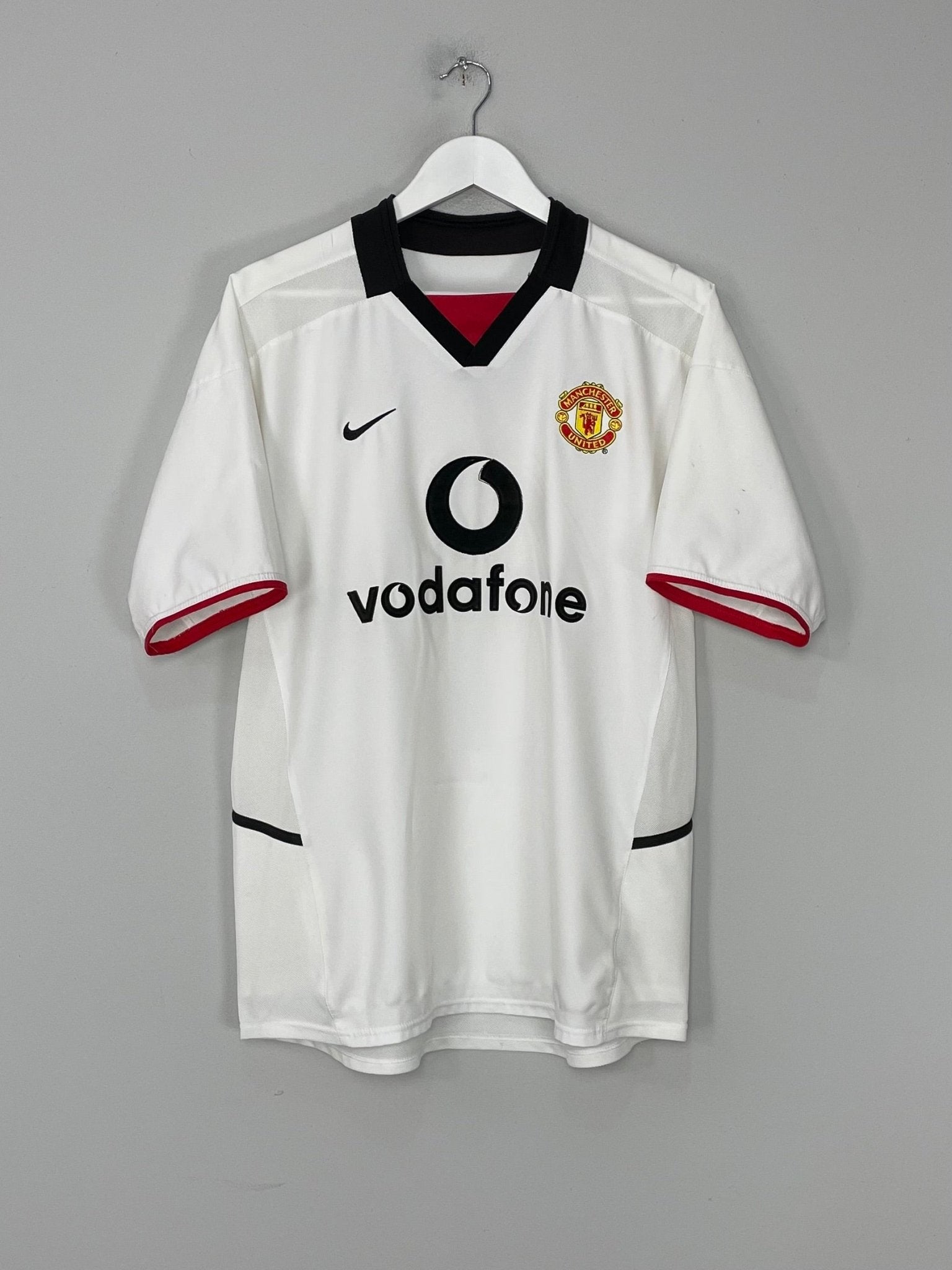 Shop 2002/03 MANCHESTER UNITED BECKHAM #7 AWAY SHIRT (M) NIKE, classic football shirts, vintage football shirts & retro soccer jerseys at Cult Kits
