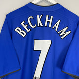 Shop 2002/03 MANCHESTER UNITED BECKHAM #7 AWAY SHIRT (XL) NIKE, classic football shirts, vintage football shirts & retro soccer jerseys at Cult Kits