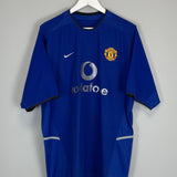Shop 2002/03 MANCHESTER UNITED BECKHAM #7 AWAY SHIRT (XL) NIKE, classic football shirts, vintage football shirts & retro soccer jerseys at Cult Kits