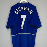 Shop 2002/03 MANCHESTER UNITED BECKHAM #7 AWAY SHIRT (XL) NIKE, classic football shirts, vintage football shirts & retro soccer jerseys at Cult Kits