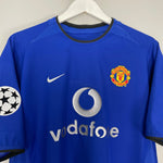 Shop 2002/03 MANCHESTER UNITED BECKHAM #7 C/L THIRD SHIRT (M) NIKE, classic football shirts, vintage football shirts & retro soccer jerseys at Cult Kits