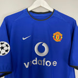 Shop 2002/03 MANCHESTER UNITED BECKHAM #7 C/L THIRD SHIRT (M) NIKE, classic football shirts, vintage football shirts & retro soccer jerseys at Cult Kits