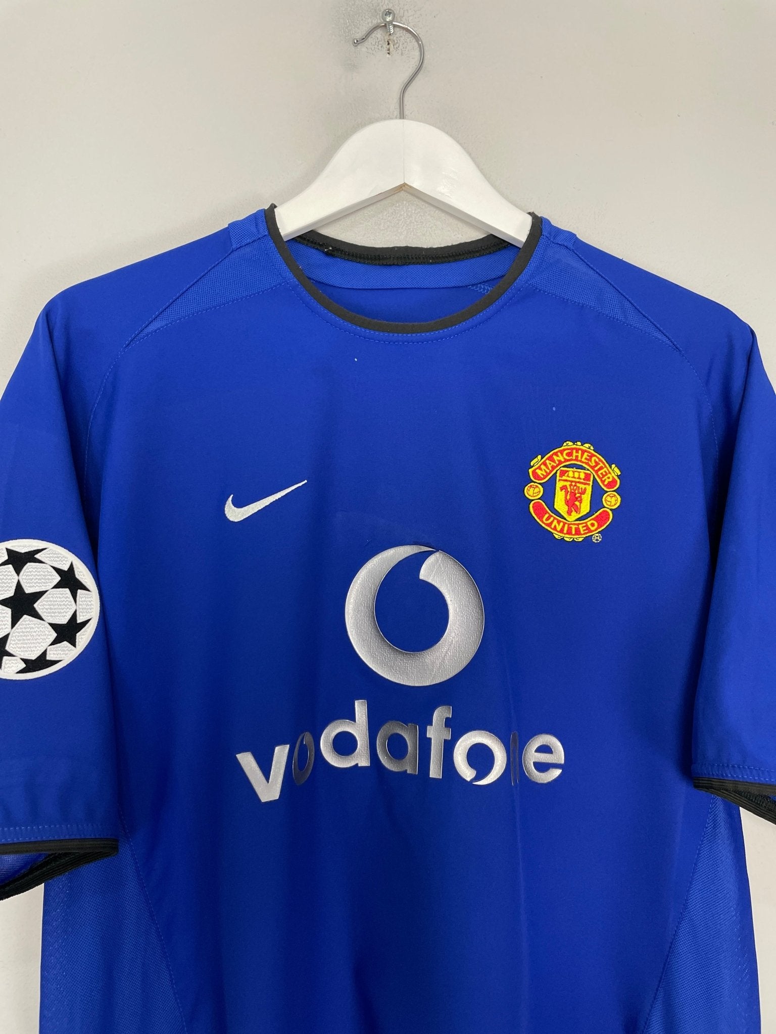 Shop 2002/03 MANCHESTER UNITED BECKHAM #7 C/L THIRD SHIRT (M) NIKE, classic football shirts, vintage football shirts & retro soccer jerseys at Cult Kits