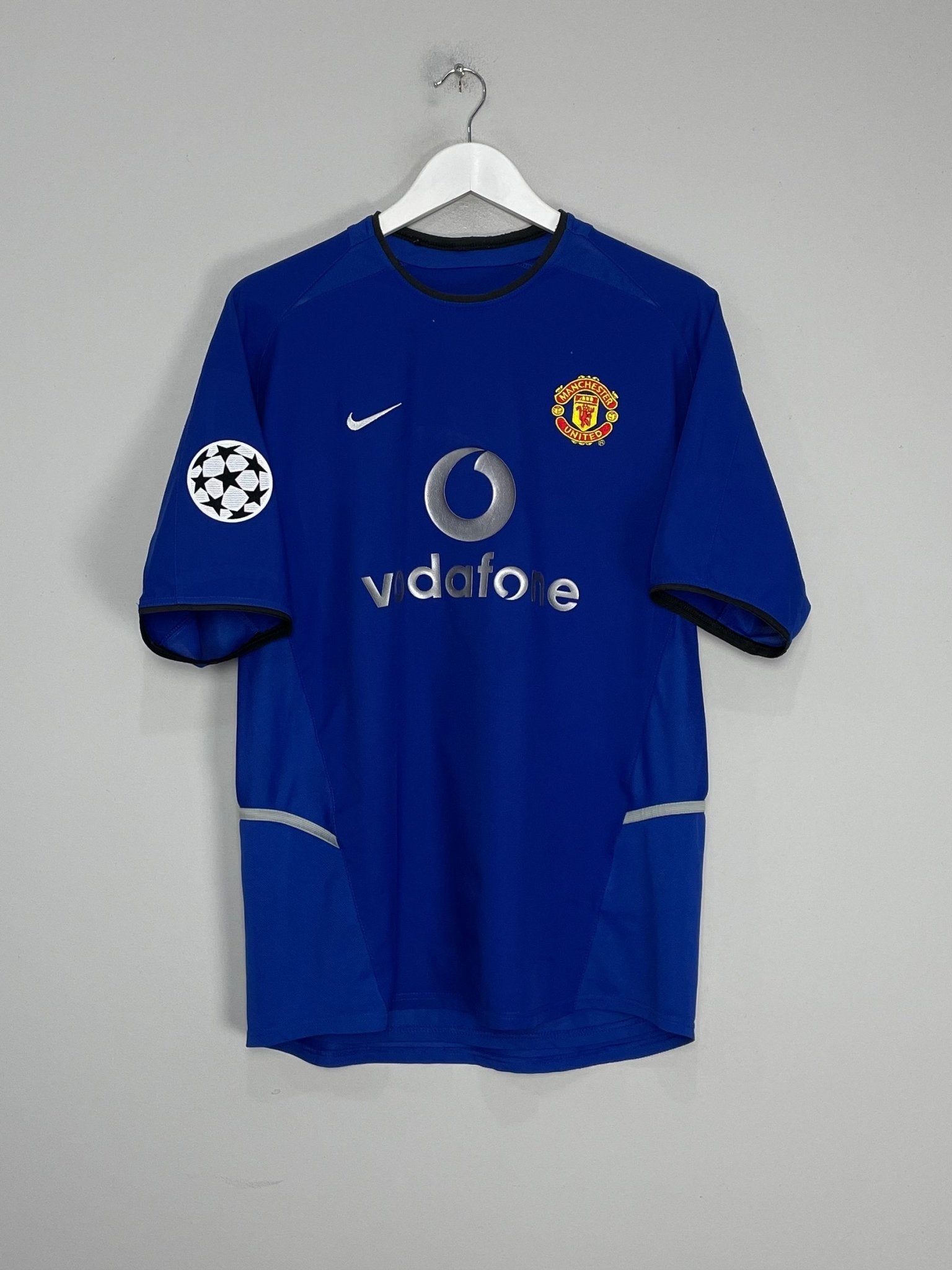 Shop 2002/03 MANCHESTER UNITED BECKHAM #7 C/L THIRD SHIRT (M) NIKE, classic football shirts, vintage football shirts & retro soccer jerseys at Cult Kits