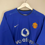 Shop 2002/03 MANCHESTER UNITED G.NEVILLE #2 *BNWT* THIRD SHIRT (XL) NIKE, classic football shirts, vintage football shirts & retro soccer jerseys at Cult Kits