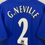 Shop 2002/03 MANCHESTER UNITED G.NEVILLE #2 *BNWT* THIRD SHIRT (XL) NIKE, classic football shirts, vintage football shirts & retro soccer jerseys at Cult Kits