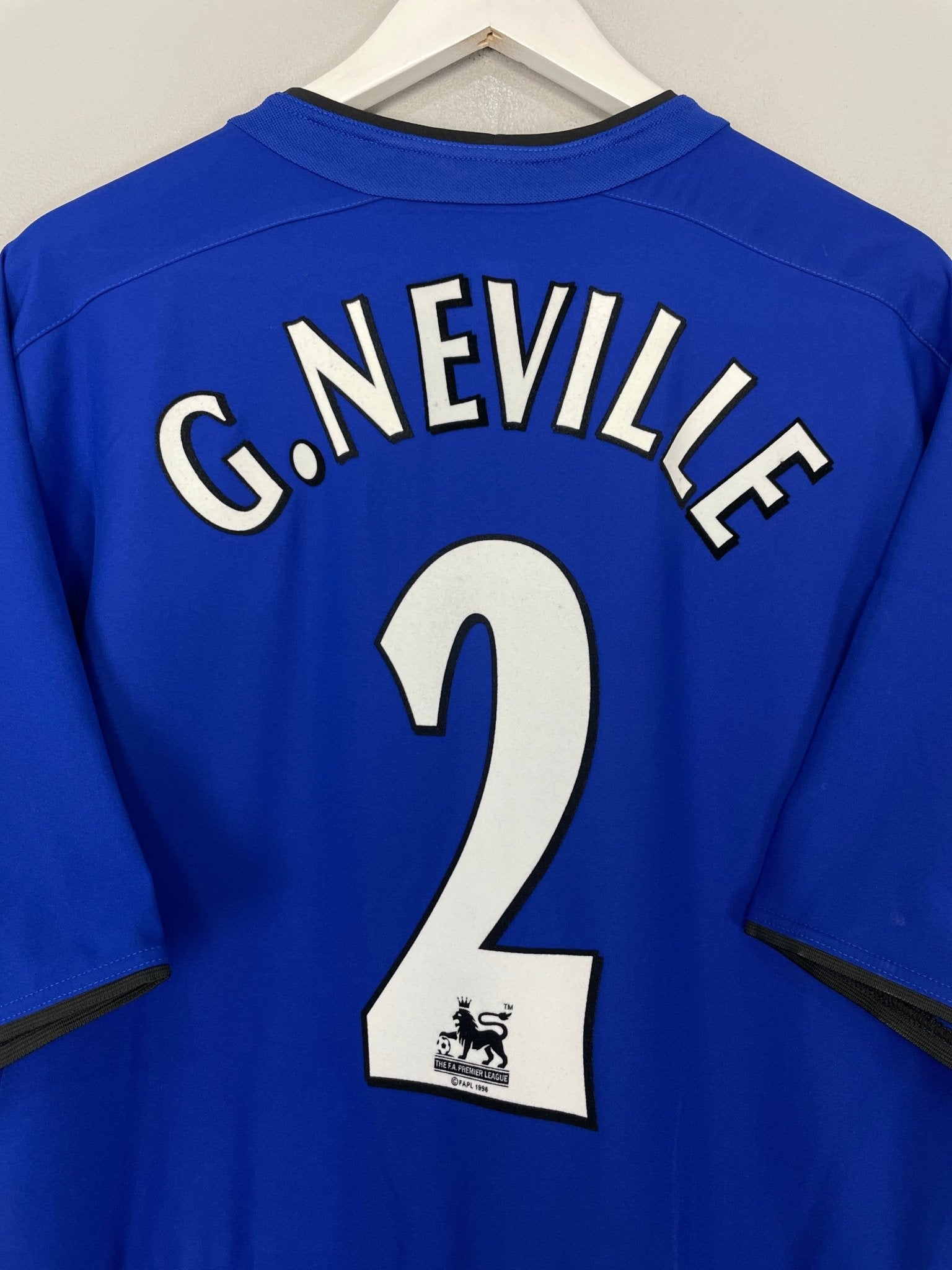 Shop 2002/03 MANCHESTER UNITED G.NEVILLE #2 *BNWT* THIRD SHIRT (XL) NIKE, classic football shirts, vintage football shirts & retro soccer jerseys at Cult Kits