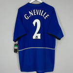 Shop 2002/03 MANCHESTER UNITED G.NEVILLE #2 *BNWT* THIRD SHIRT (XL) NIKE, classic football shirts, vintage football shirts & retro soccer jerseys at Cult Kits