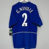 Shop 2002/03 MANCHESTER UNITED G.NEVILLE #2 *BNWT* THIRD SHIRT (XL) NIKE, classic football shirts, vintage football shirts & retro soccer jerseys at Cult Kits