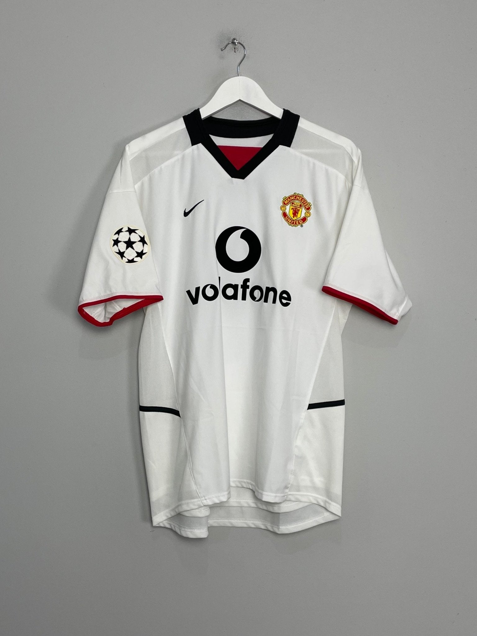 Shop 2002/03 MANCHESTER UNITED SCHOLES #18 C/L AWAY SHIRT (M) NIKE, classic football shirts, vintage football shirts & retro soccer jerseys at Cult Kits