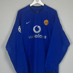 2002/03 MANCHESTER UNITED SOLSKJAER 20 L/S C/L AWAY SHIRT (XL) NIKE - Cult Kits - XL - Buy Vintage Football Shirts, Authentic Retro Football Shirts For Sale, Classic Football Shirts & Soccer Jersey