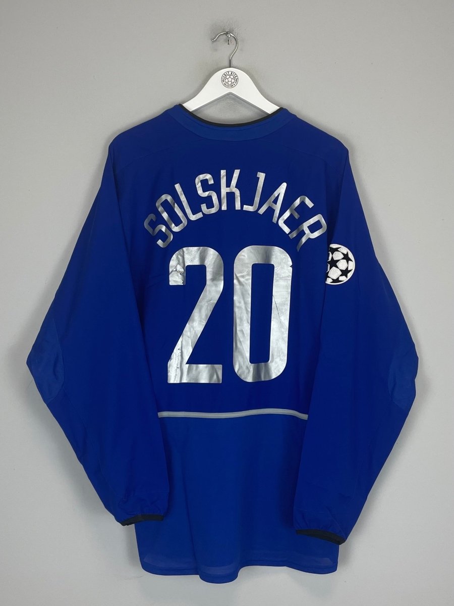 2002/03 MANCHESTER UNITED SOLSKJAER 20 L/S C/L AWAY SHIRT (XL) NIKE - Cult Kits - XL - Buy Vintage Football Shirts, Authentic Retro Football Shirts For Sale, Classic Football Shirts & Soccer Jersey