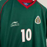 Shop 2002/03 MEXICO BLANCO #10 HOME SHIRT (L) ATLETICA, classic football shirts, vintage football shirts & retro soccer jerseys at Cult Kits