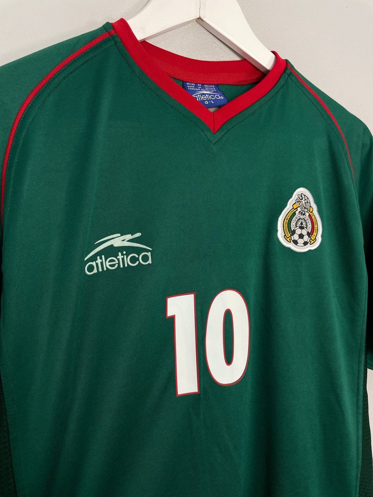 Shop 2002/03 MEXICO BLANCO #10 HOME SHIRT (L) ATLETICA, classic football shirts, vintage football shirts & retro soccer jerseys at Cult Kits