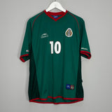 Shop 2002/03 MEXICO BLANCO #10 HOME SHIRT (L) ATLETICA, classic football shirts, vintage football shirts & retro soccer jerseys at Cult Kits
