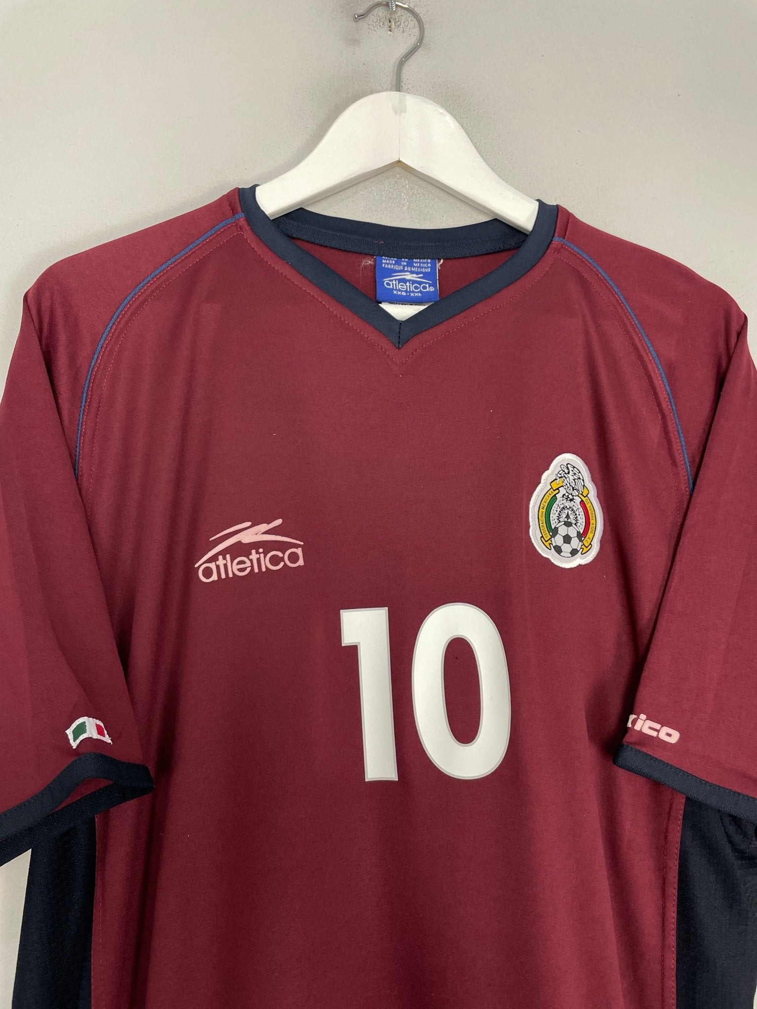 Shop 2002/03 MEXICO C.BLANCO #10 AWAY SHIRT (XXL) ATLETICA, classic football shirts, vintage football shirts & retro soccer jerseys at Cult Kits