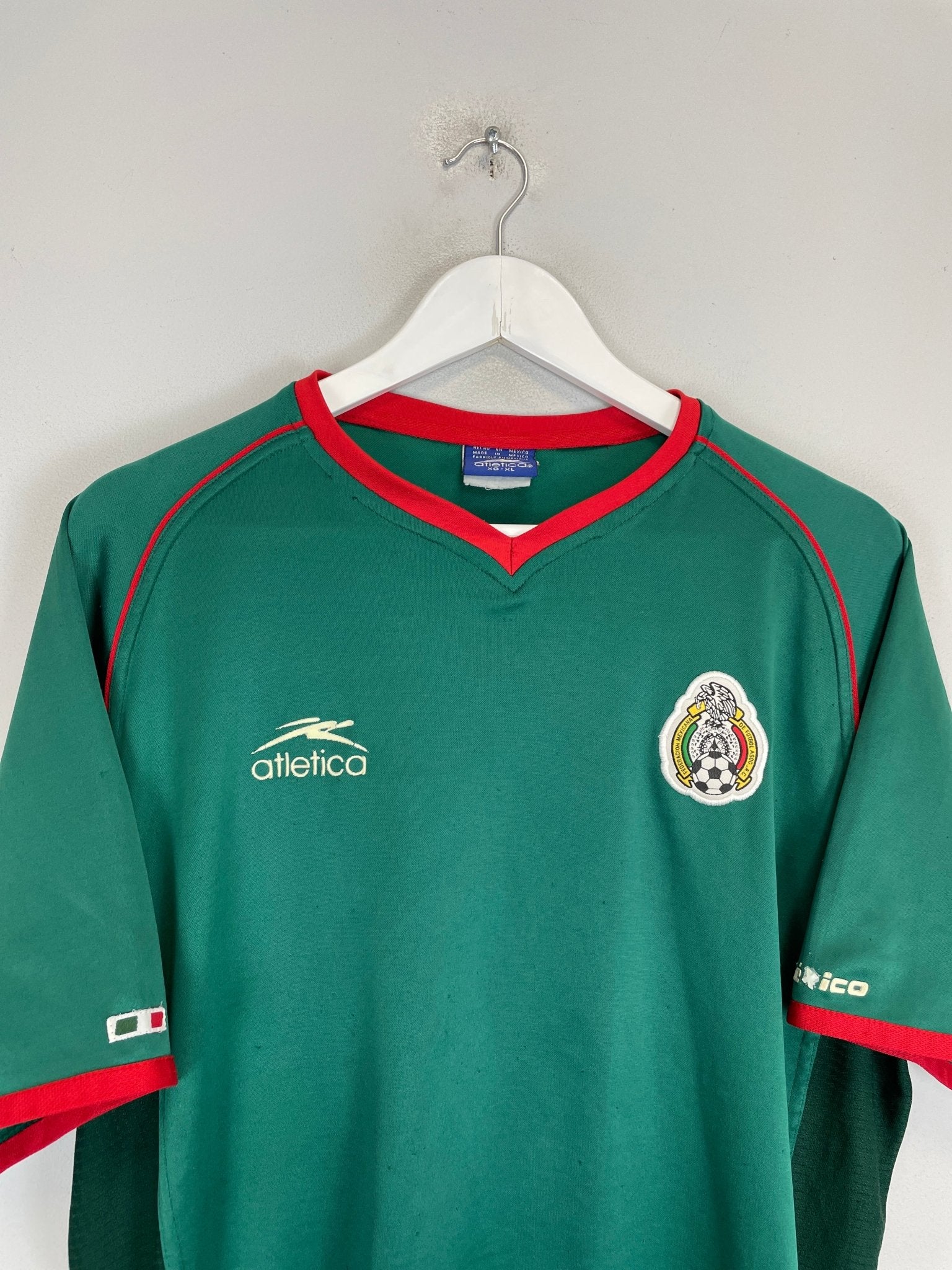 Shop 2002/03 MEXICO HOME SHIRT (XL) ATLETICA, classic football shirts, vintage football shirts & retro soccer jerseys at Cult Kits