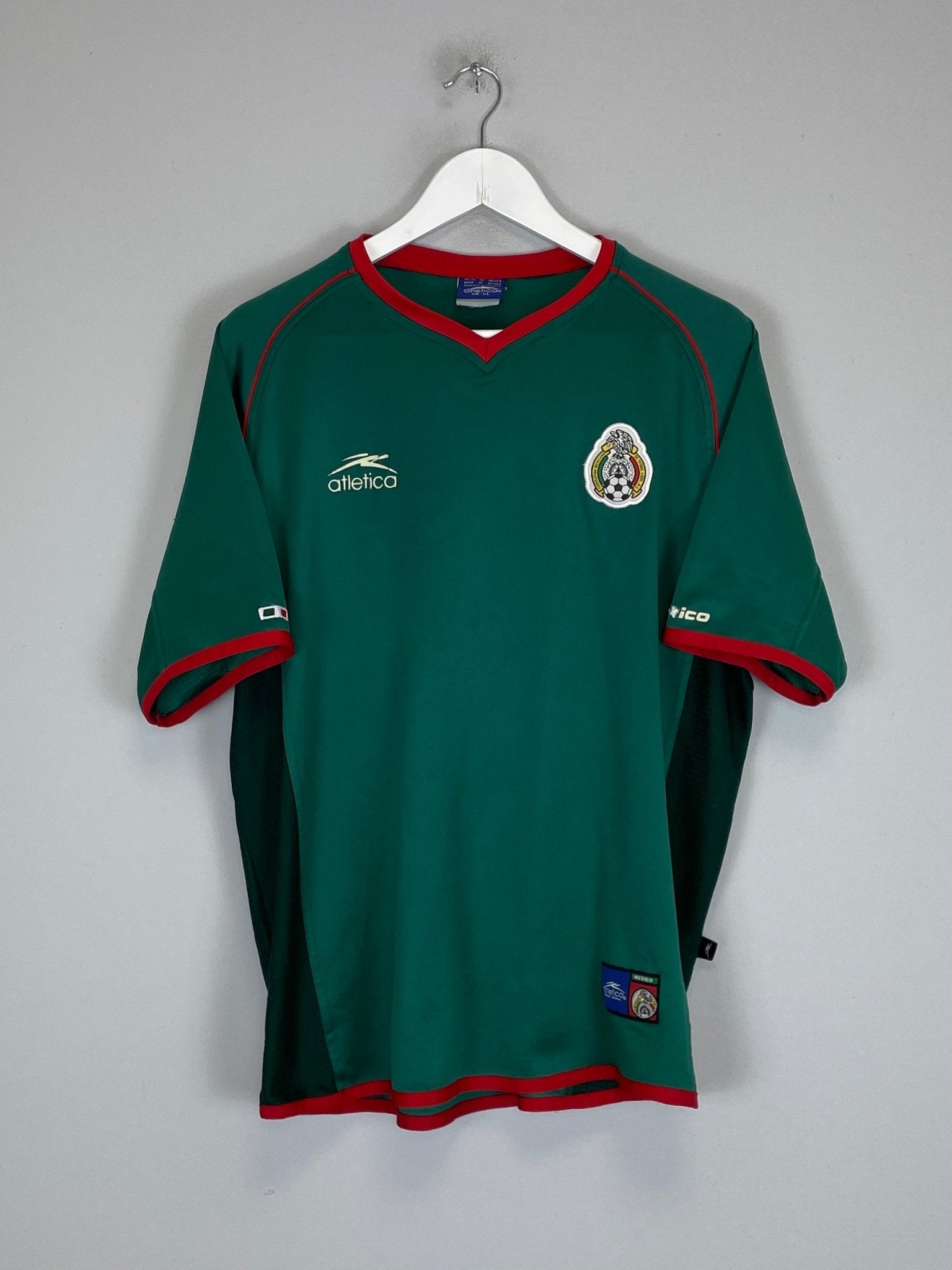 Shop 2002/03 MEXICO HOME SHIRT (XL) ATLETICA, classic football shirts, vintage football shirts & retro soccer jerseys at Cult Kits