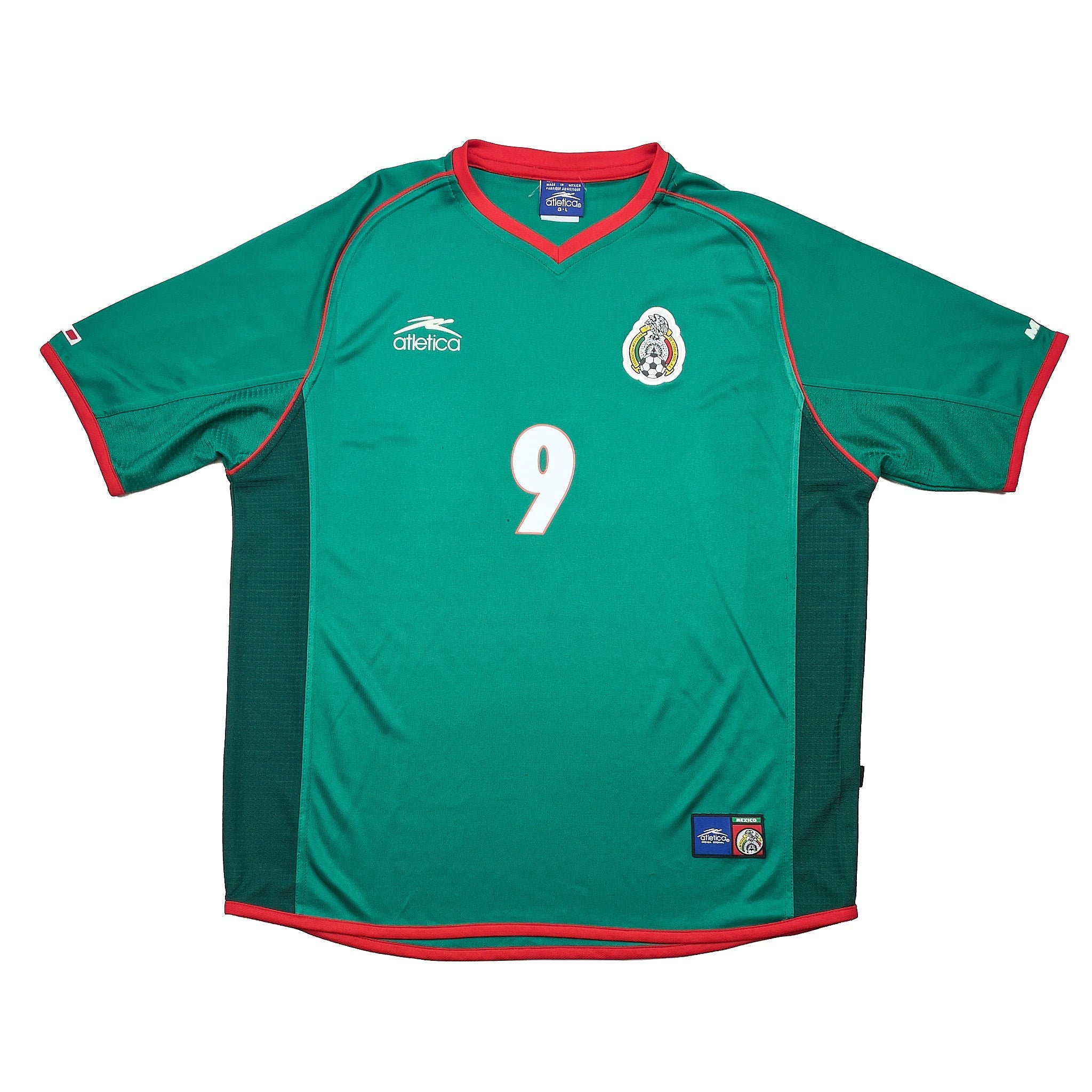 Buy 2002/03 Mexico J.Borgetti 9 Home Shirt (L) Atletica ~ Free worldwide shipping available ~ Authentic Vintage Football Shirts from Cult Kits