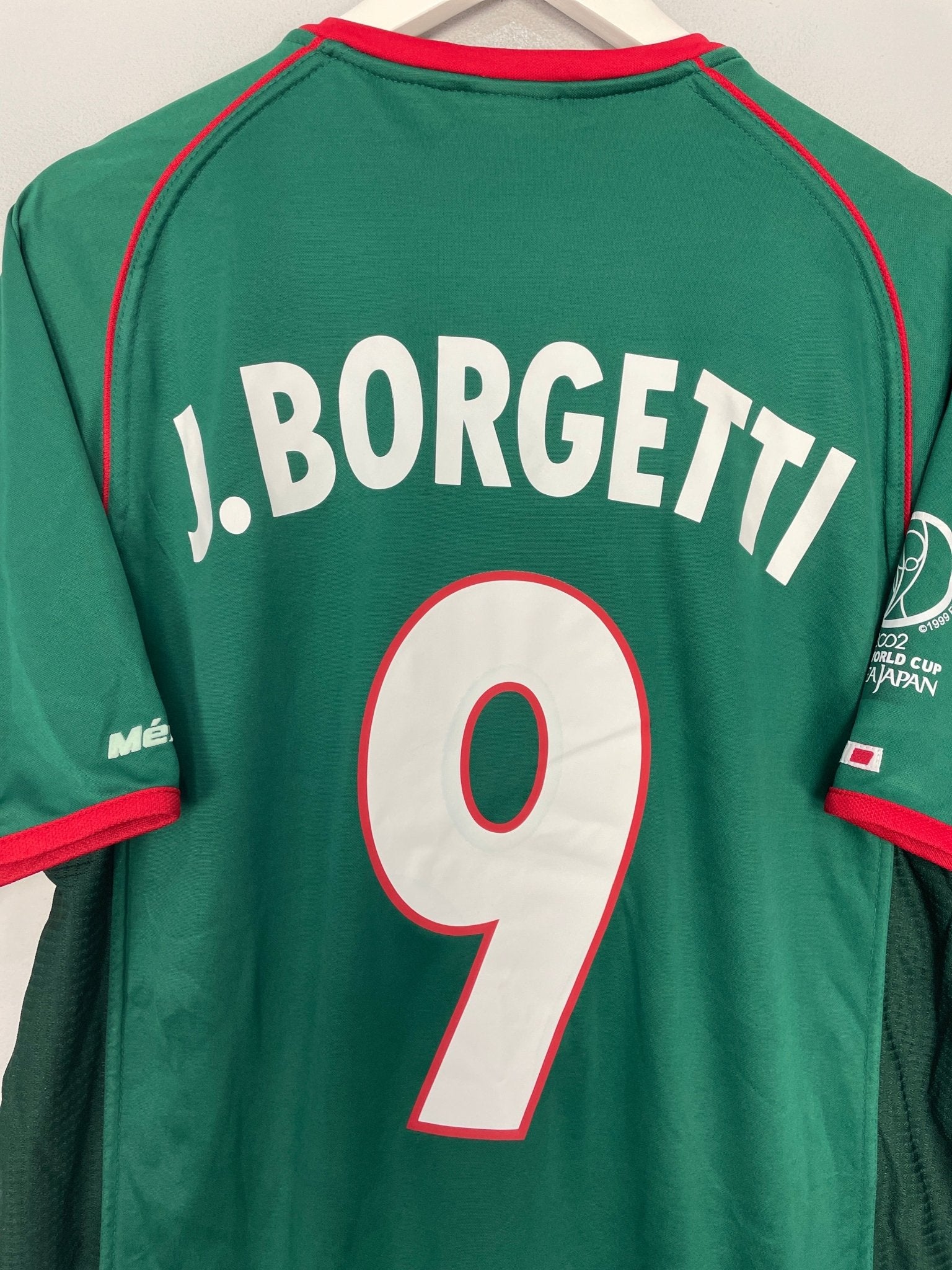 Shop 2002/03 MEXICO J.BORGETTI #9 HOME SHIRT (XL) ATLETICA, classic football shirts, vintage football shirts & retro soccer jerseys at Cult Kits