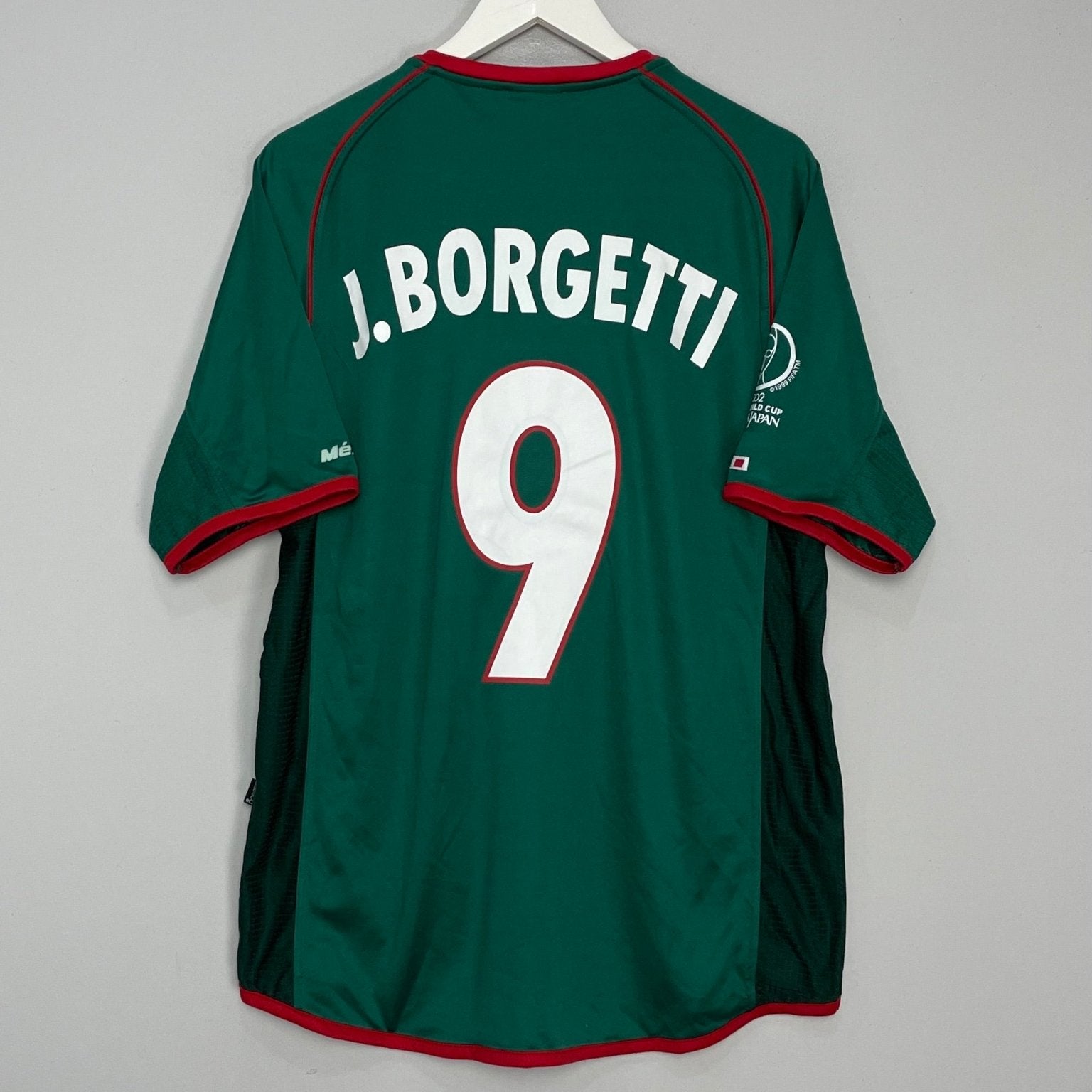 Shop 2002/03 MEXICO J.BORGETTI #9 HOME SHIRT (XL) ATLETICA, classic football shirts, vintage football shirts & retro soccer jerseys at Cult Kits