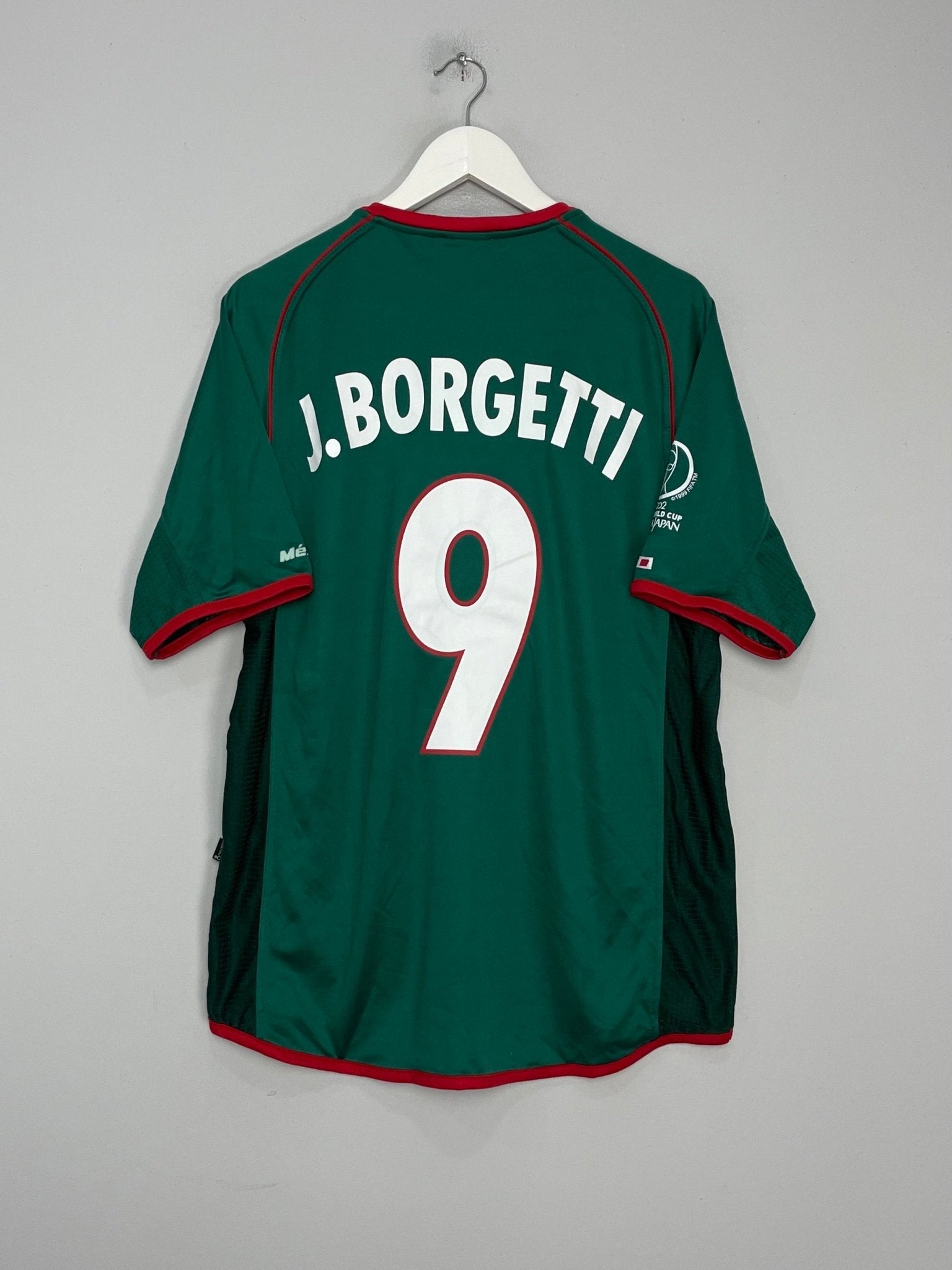 Shop 2002/03 MEXICO J.BORGETTI #9 HOME SHIRT (XL) ATLETICA, classic football shirts, vintage football shirts & retro soccer jerseys at Cult Kits