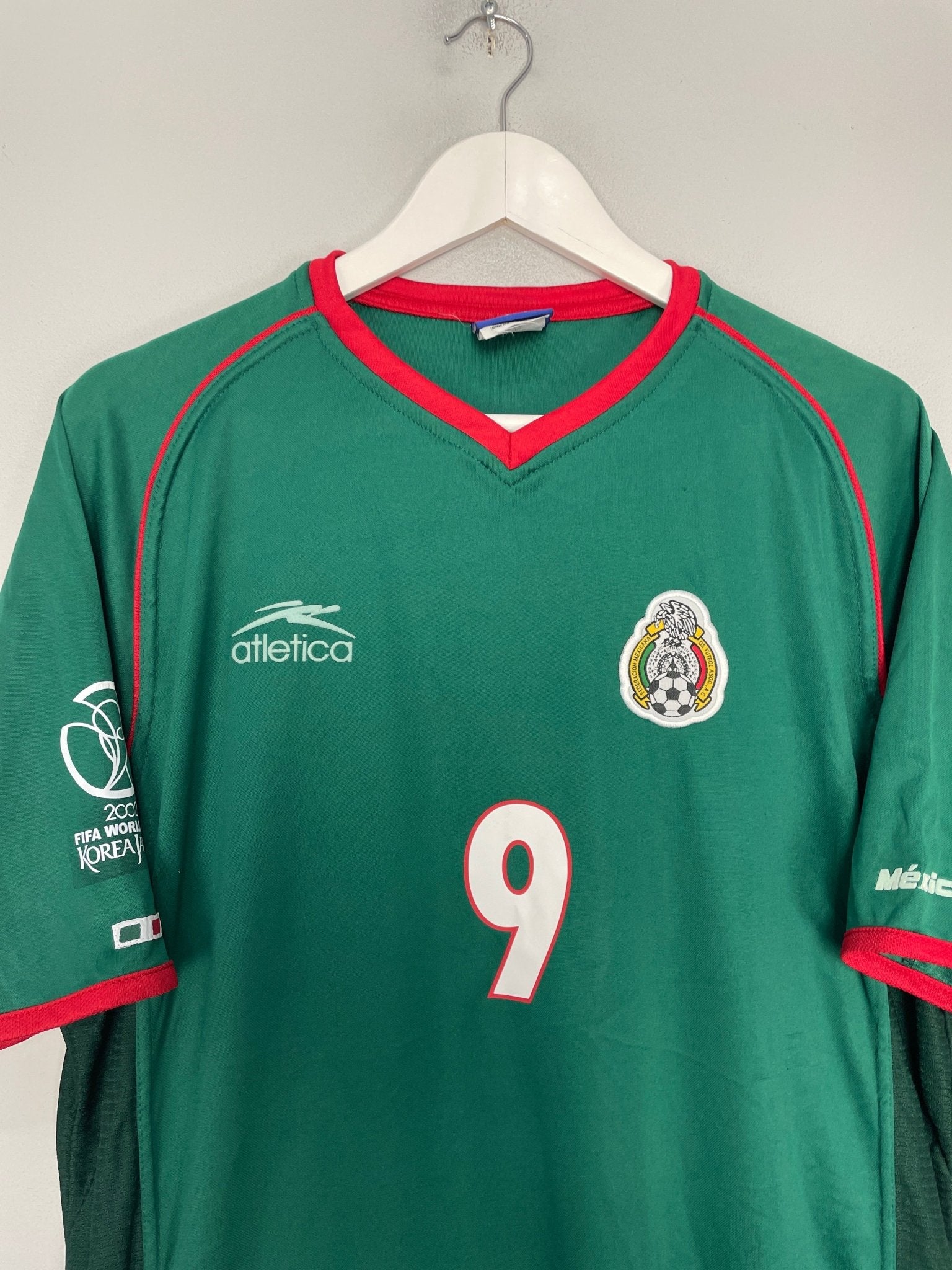 Shop 2002/03 MEXICO J.BORGETTI #9 HOME SHIRT (XL) ATLETICA, classic football shirts, vintage football shirts & retro soccer jerseys at Cult Kits