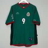 Shop 2002/03 MEXICO J.BORGETTI #9 HOME SHIRT (XL) ATLETICA, classic football shirts, vintage football shirts & retro soccer jerseys at Cult Kits